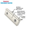 Magnetpro 8 Pieces Rectangular Magnets 20 KG Force 40 x