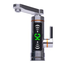 Rotatable Electric Water Heater Faucet with LED Digital Display, 110V 3000W Fast Heating Tap Water Faucet for Bathroom Kitchen