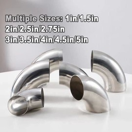 5" Stainless Steel 90 Degree Exhaust Pipe Mandrel Bend Elbow Thickness 16GA/.065" Wall Suitable for Car Exhaust Pipe Modified, Stair Handrail,etc
