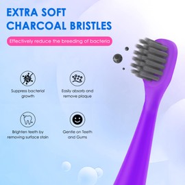 Toothbrushes Replacement Heads Compatible with Burst Kids Electric Toothbrushes, Tri-Color Set (Blue, Purple, Pink), 6-Pack