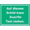 Sign with Desired Text Horizontal Text White Background Green A4