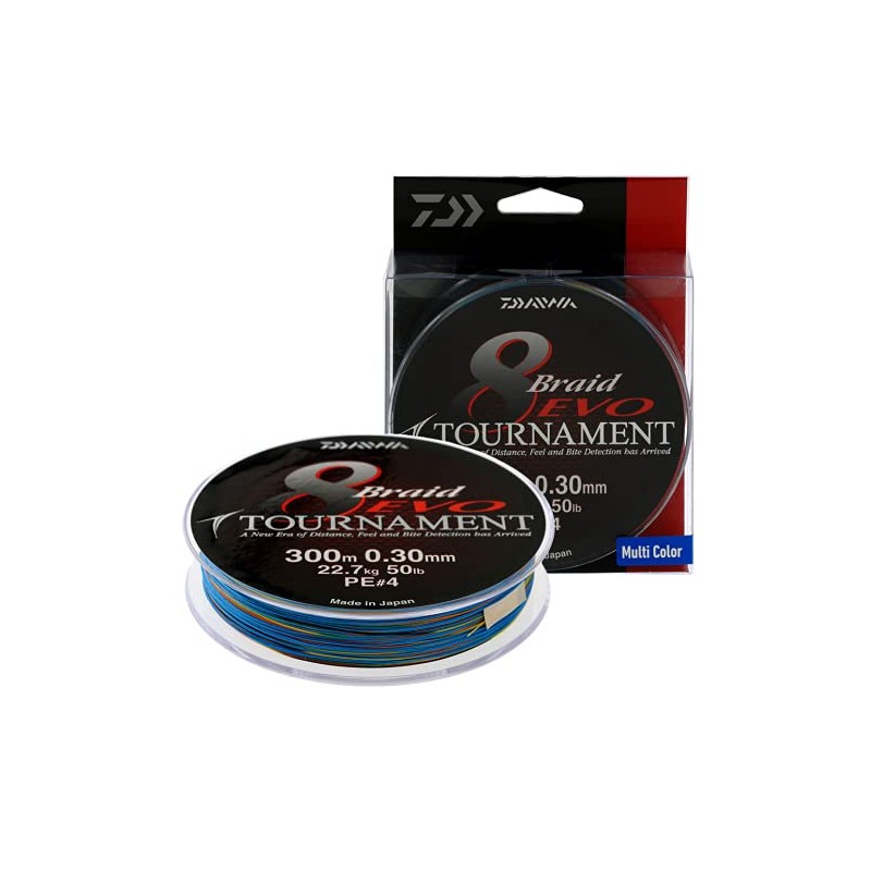 Daiwa Tournament 8 Braid EVO 0.45mm, 42,3kg/93,3lbs 300m multicolour