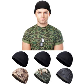 SATINIOR 6 Pieces Winter Skull Caps Helmet Liner Thermal Watch Cap Sweat Wicking Beanies for Men Women Cycling Running