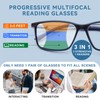 JO Progressive Multifocus Reading Glasses Unisex Progressive Reader Ultra-light Material