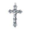 925 Sterling Silver Men's Filigree Crucifix Cross Christian Pendant Necklace