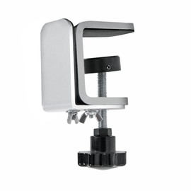 Azar Displays P-179750 Metal Counter Edge Clamp for Protective Barrier (Plexiglass/Acrylic Not Included), Sliver, 2-Pack