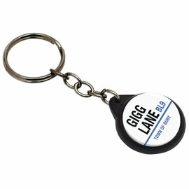 Ozorath Gigg Lane BL9 Bury Road Sign Keyring Keychain Key Ring Chain With Trolley Coin