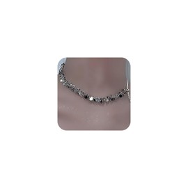 Hothrty Necklace, Men's Necklace, Stainless Steel, Cuban Chain, Herringbone Chain, Snake Chain, North Star, Moonstone, Obsidian, Zircon Sequin, Irregular Cross, Flat, Hip Hop, Y2k, Straight Punk,