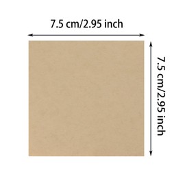 Mini Skater 2 Pack Kraft Paper Sticky Notes 7.5x7.5cm Self-Stick Blank Book Tabs Paper Markers Sticky Notes Pad 100 Sheets Index Sticker (Kraft)