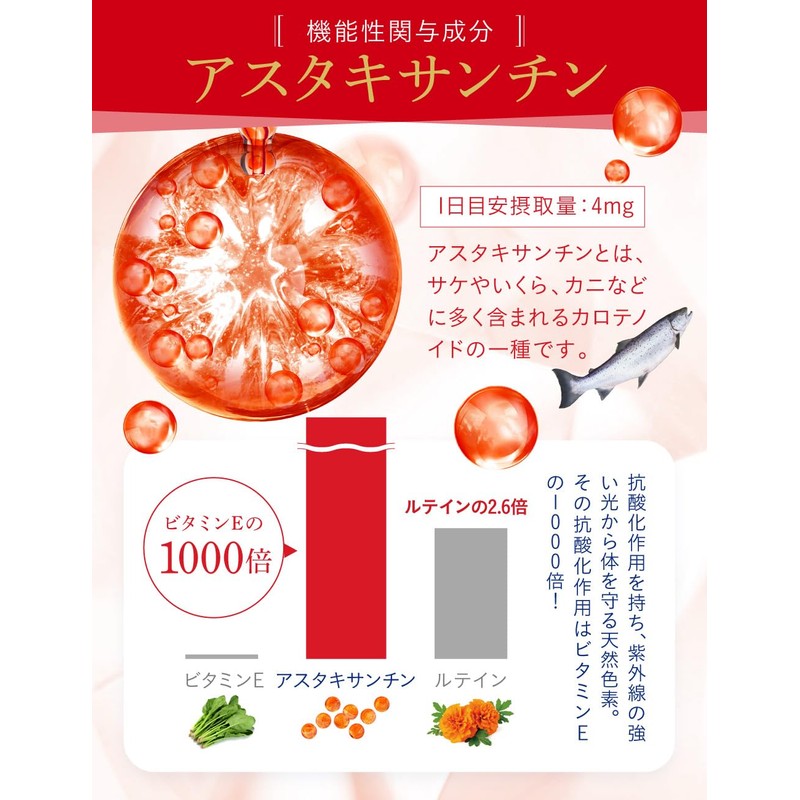 HAKUA UV Protection, Drinkable Supplement, Astaxanthin, Sunscreen and Other Cosmetic