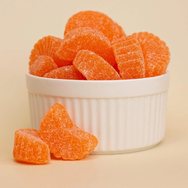 iLike! Orange Jelly Slices Candy, Sugar Dusted, Gluten Free, 2