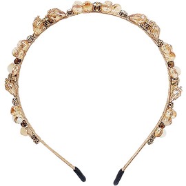 SUNSK Rhinestone Hair Band Crystal Side Fashionable Headband Rhinestone Elastic Hair Band Hair Accessories Headband Women's Hair Decoration for Women and Girls (Blue)