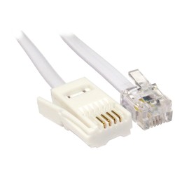kenable 4 Wire BT Plug to RJ11 Crossover Telephone Cable 2m [2 metres]