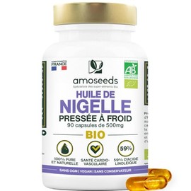 Schwarzkümmelöl BIO | 1.500 mg reines Schwarzkümmelöl | Kaltgepresst | 59% Linolsäure | 90 pflanzliche Kapseln, vegan | Spitzenqualität