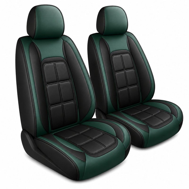 2-Piece Front Car Seat Cover Set – Artificial Leather Seat