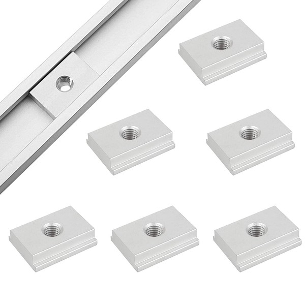 Ericrise 6 Pieces T Slot Nut M6 T-Track Slider Sliding