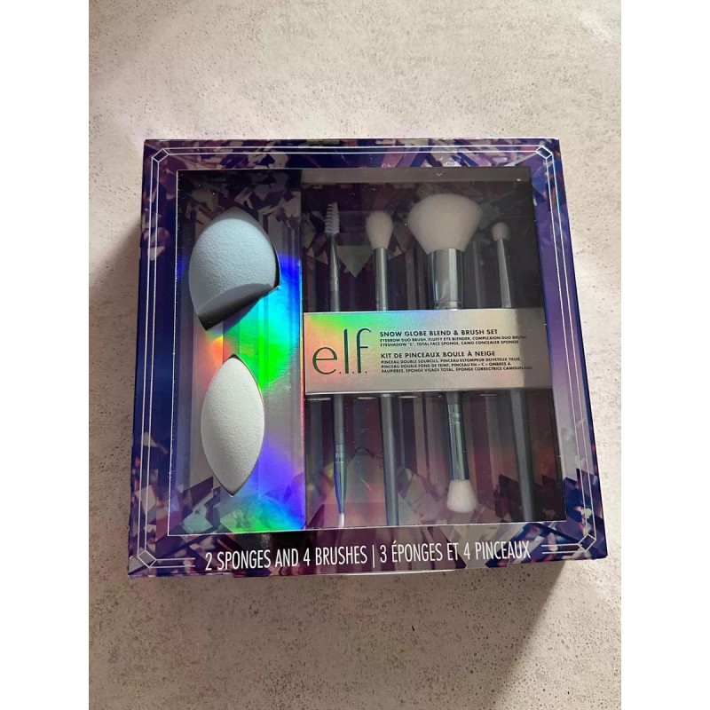 E.l.f. Cosmetics Snow Globe Blend & Brush Set Color Gris