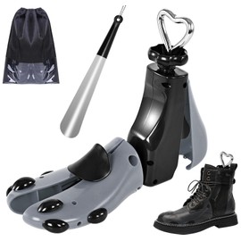 JJDPARTS Shoe Stretcher for Women Men Boot Stretcher for Women Adjustable Unisex Wide Feet Red, gray(1 pack 9-13)