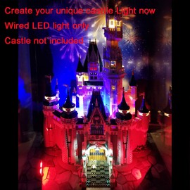 1 Pack X LED Down Lights (USB Powered Brick Red LED), Compatible with All Major Brands Building Bricks Bowerful