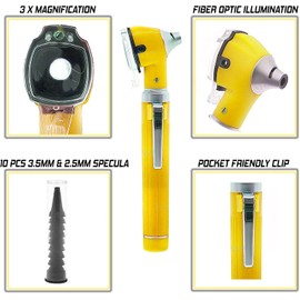 OdontoMed2011 LED Pocket 'Mini Otoscope Set Yellow Color ODM