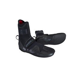 ONeill Psycho Tech 5MM Round Toe Wetsuit Boot Boots Black - Unisex - Extermal Fluid Seam Weld - Anti-Flush Shin and Arch Strap - Footwear Size - 9