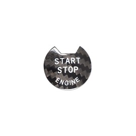 M.JVisun Black Ignition Starter Switch Sticker For Nissan Altima Lannia March Maxima Murano Sunny Sylphy Terra Tiida Start Stop Engine Button Cover Genuine Carbon Fiber Material