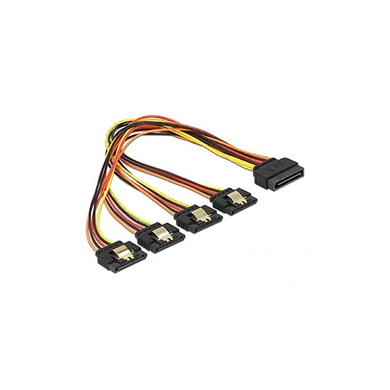 DeLOCK Cable SATA 15pin Male to 4 x SATA 15pin
