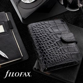 Filofax Pocket Classic Croc organiser - Ebony