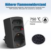 EXTRASTAR Multi-socket 3-way socket adapter, 2 Euro + 1 Schuko