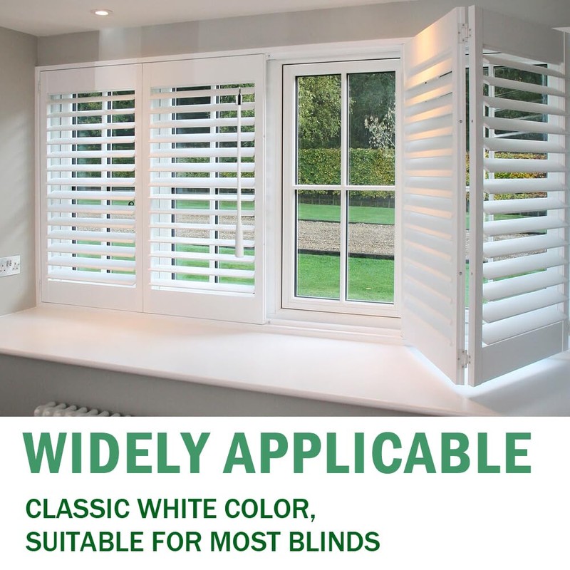 Blind Wand Replacement with Hook, 17 Inches White Fiberglass Blind