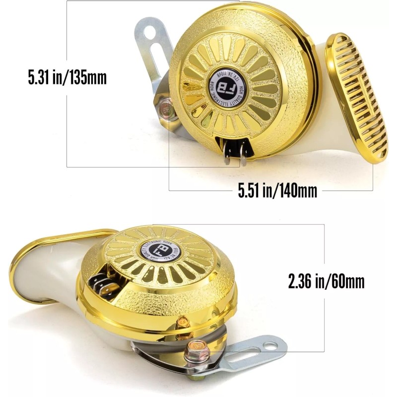 FARBIN Car Horn Variable Sound Horn Kit with 3 Sound