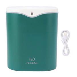 2L Cool Mist Humidifier Quiet 2 Mist Modes USB Portable Aromatherapy Humidifier with Color Light for Bedroom Home Green