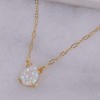 Simulated Druzy Necklace for Women - Plated Gold and Simulated