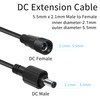 YACSEJAO DC Extension Cable IP65 Waterproof DC 5.5mmx2.1mm Male to