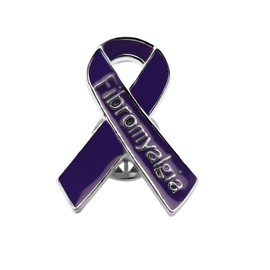 CENWA Fibromyalgia Purple Ribbon Pin Fibromyalgia Awareness Gift Fibromyalgia Jewelry Pink Ribbon Enamel Fibromyalgia Awareness Pin (Fibromyalgia Purple-bp)