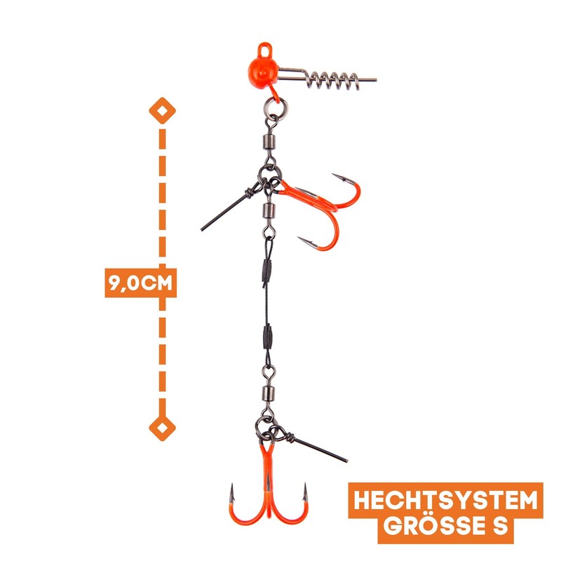 Zite Fishing Pike Treble System UV Active Size S 9