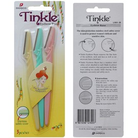 Dorco Tinkle 3 PCS Eyebrow or Face Hair Removal Safety Razors Trimmer Shaper Shaver cosmetics