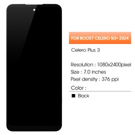 for Boost Celero 5G Plus 2024 Screen Replacement for Boost Celero 5G Plus 2024 LCD Display Digitizer Touch Screen Assembly Repair Parts (3rd Version)