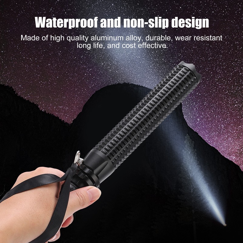 Flashlight LED Extended Waterproof Non Slip Outdoor Portable Torch for