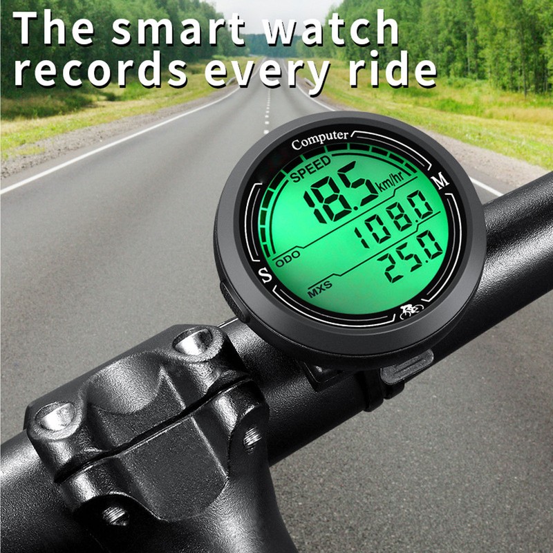 Cycling Speedometer Odometer Multi Function Electronic Speed Tester Temperature Time