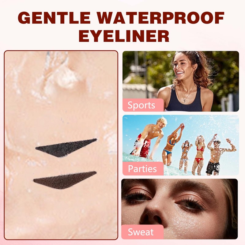 2 Pcs Gel Eyeliner Pencil Set, 2025 New Foldable Eyeliner