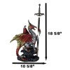 Red King's Knight Armored Dragon With Gothic Skull Sword Letter