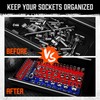 HORUSDY 8-Piece Magnetic Socket Organizer Set, Magnet Socket Holder, 1/4",