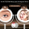 Professional 8.5" Large Lighted Makeup Mirror with Brighter Lights, 1X/10X