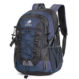 Outplea Small Hiking Backpack, 25L Lightweight Travel Rucksack Women Men, Casual Daypack for Outdoor Sports Trekking Camping, Navy Blue