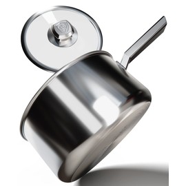 DALSTRONG 3 QT Stock Pot - The Oberon Series - 3-Ply Aluminum Core Cookware - Silver - w/Lid & Pot Protector