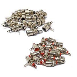 iexcell 30 Pcs Jack Panel Mount RCA Female Socket Connectors Adapter
