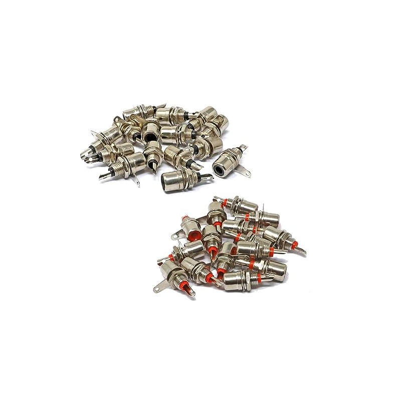 iexcell 30 Pcs Jack Panel Mount RCA Female Socket Connectors
