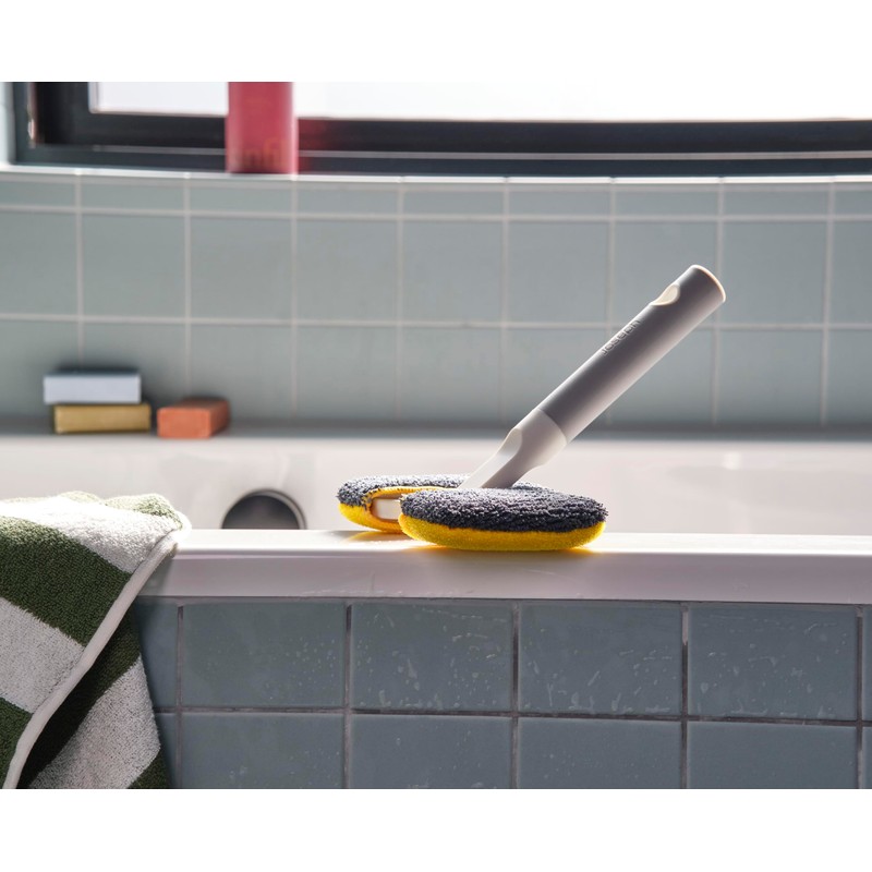 Joseph Joseph CleanTech 2-in-1 Bathroom Tub Shower Cleaning Scrubber with