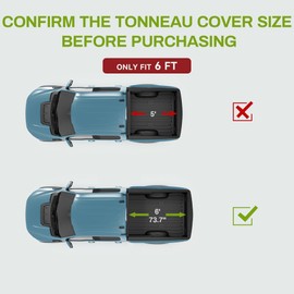 AUTOSAVER88 Soft Roll Up Truck Bed Tonneau Cover Compatible with 2016-2023 Toyota Tacoma (Excl. Trail Edition) 6ft Bed with Deck Rail System